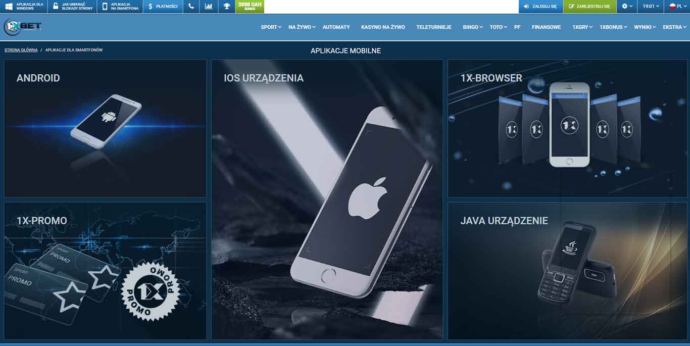 1xbet aplikacja w Polsce