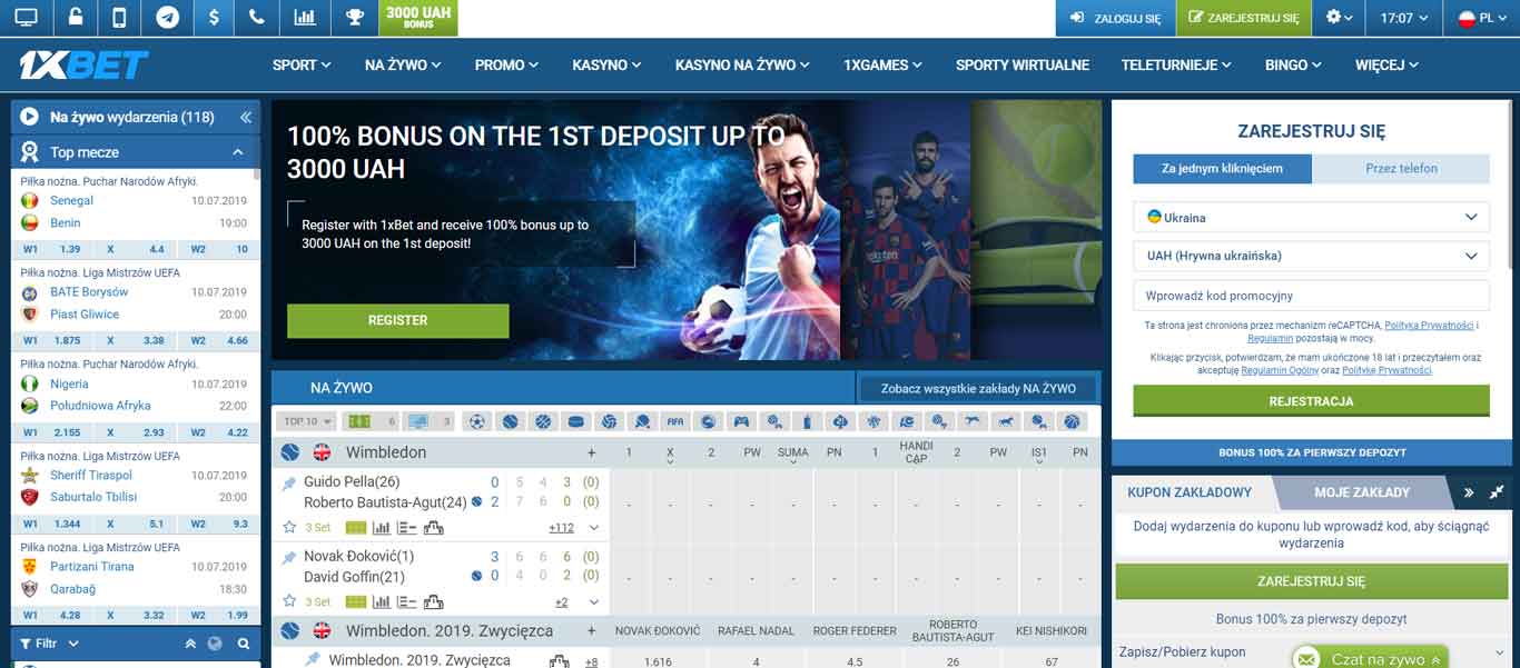 1xbet w Polsce